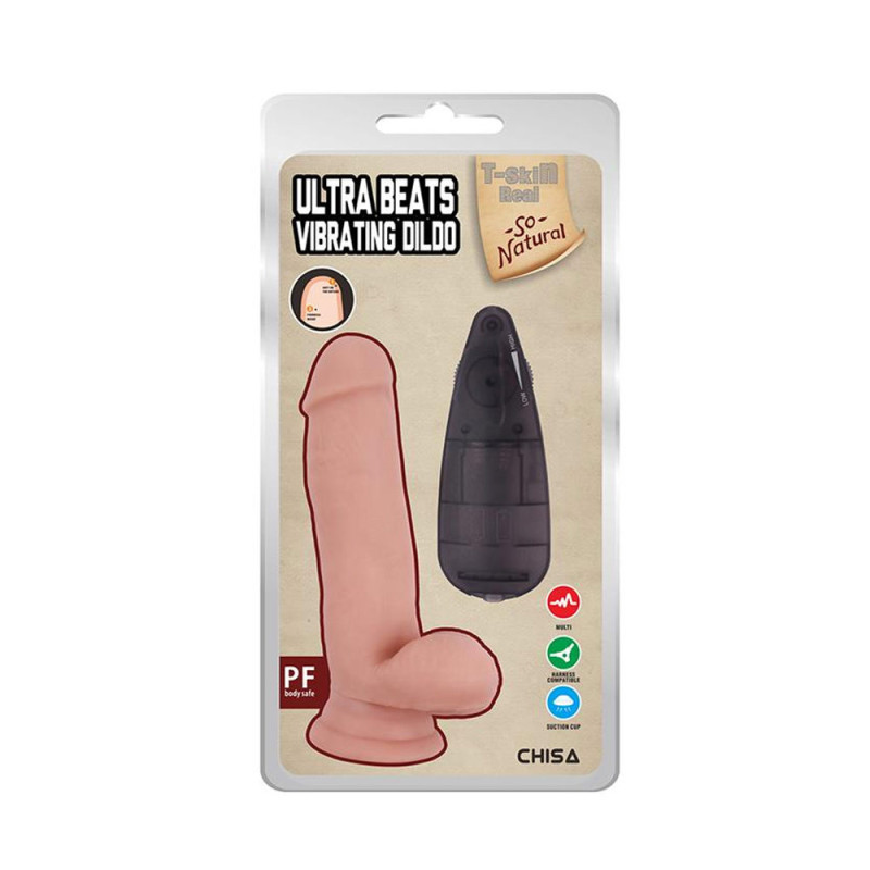 Gode T-Skin Real ''Ultra Beats Vibro'' - Chisa Novelties